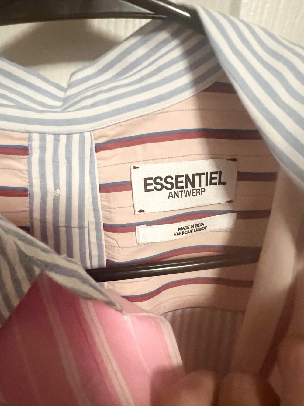 Essentiel Antwerp cotton striped preppy button front blouse size M - Picture 4 of 10